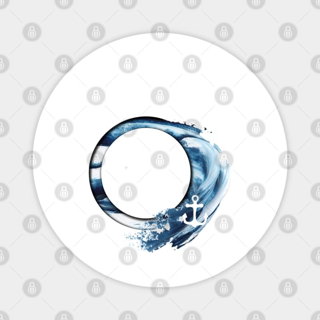 Ocean Monogram O Magnet by ElenaDanilo